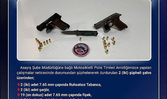Bingöl'de 2 ruhsatsız tabanca ele geçirildi