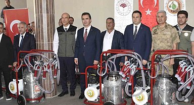 Bitlis'te köylülere süt sağım makinesi desteği