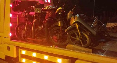 Bolvadin'de 20 motosiklet trafikten men edildi