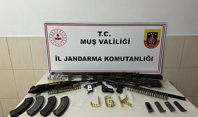 Bulanık'ta çok sayıda silah ve mühimmat ele geçirildi