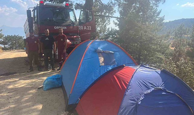 Buldan'da kontrol altına yangın bölgesinde ateş savaşçıları teyakkuzda