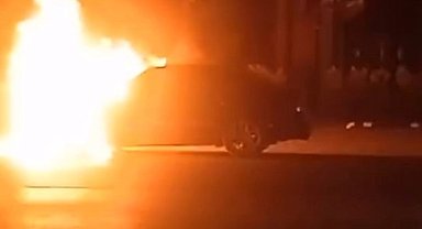 Bursa'da seyir halindeki araç alev topuna döndü