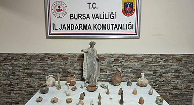 Bursa'da tarihi eser operasyonu: Roma ve Bizans objeleri ele geçirildi