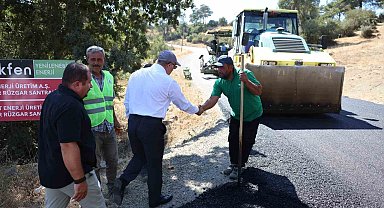 Çanakkale'de 37 kilometre köy yolu sıcak asfaltla kaplandı, hedef 55 kilometre