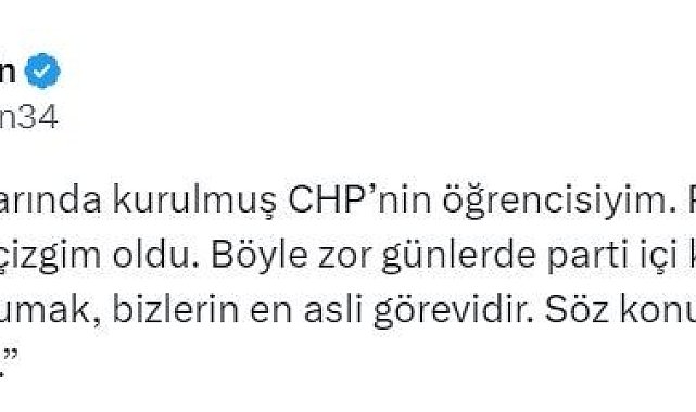 CHP İstanbul İl Başkanlığı'na kayyum olarak atanan Gürsel Tekin'den ilk açıklama