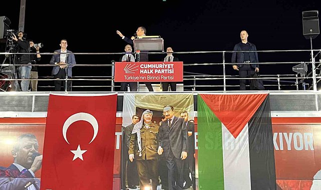 CHP'den Eyüpsultan'da Filistin'e destek mitingi