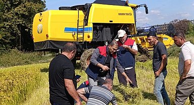 Çiftçinin emeği için biçerdöverler kontrol altında