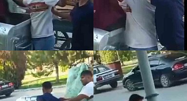 Çöpten atık toplayan şahıs darbedildi: O anlar kamerada