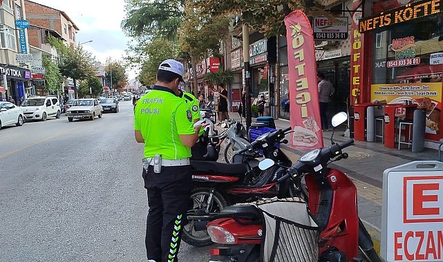 Çorum'da 20 motosiklet trafikten men edildi