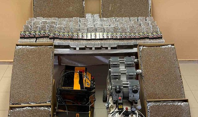Çorum'da 56 bin 980 adet doldurulmuş makaron ele geçirdi: 2 gözaltı