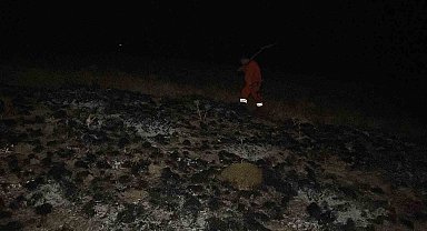 Çorum'da arazi yangının ormana sıçramasını ekipler önledi