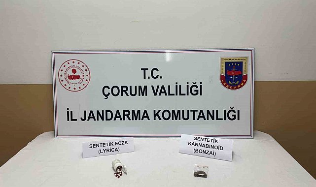 Çorum'da uyuşturucuyla yakalanan 2 şüpheli gözaltına alındı