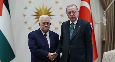 Cumhurbaşkanı Erdoğan, Filistin Devlet Başkanı Abbas ile görüştü