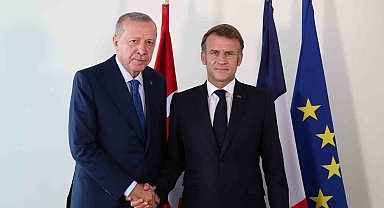 Cumhurbaşkanı Erdoğan, Fransa Cumhurbaşkanı Macron ile görüştü