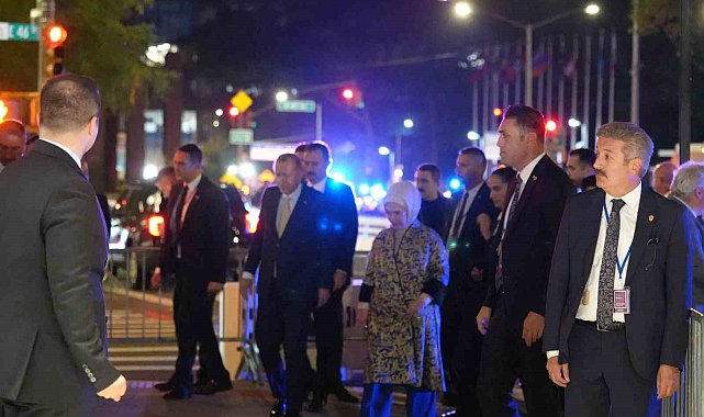 Cumhurbaşkanı Erdoğan New York'ta TASC yemeğinin ardından Türkevi'ne döndü