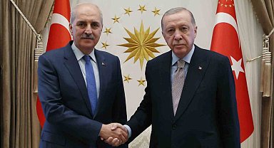 Cumhurbaşkanı Erdoğan, TBMM Başkanı Kurtulmuş'u kabul etti