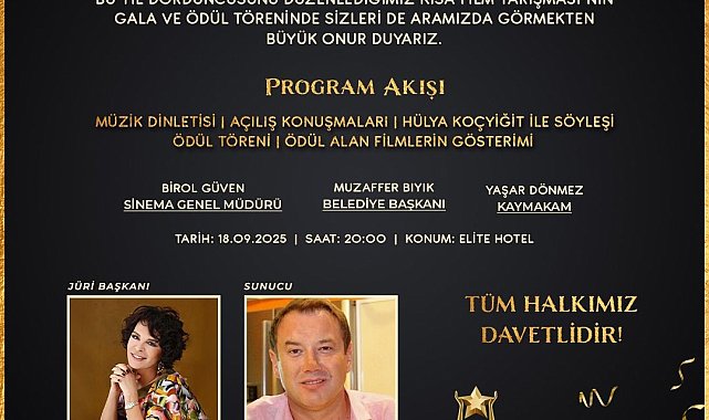 Darıca'da 4. Uluslararası Kısa Film Yarışması ödülleri sahiplerini buluyor