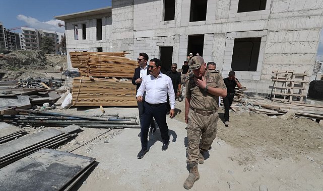 Defne'de jandarma hizmet binalarının inşası sürüyor