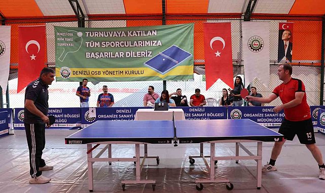 Denizli OSB'de 6. Geleneksel Masa Tenisi Turnuvası başladı