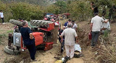 Devrilen traktörün altında kalan adam hayatını kaybetti