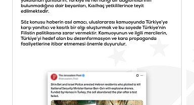 DMM: "İsrail medyasındaki haberde ülkemizin adının geçmesi, Türkiye'ye karşı dezenformasyon faaliyetinin ürünüdür"