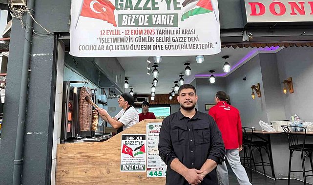 Dönerci bir aylık kazancını Gazze'ye bağışladı