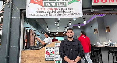Dönerci bir aylık kazancını Gazze'ye bağışladı