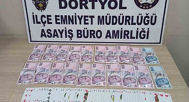 Dörtyol'da kumar oynayan 3 şahsa para cezası uygulandı