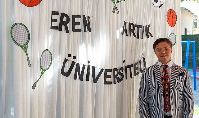 Down sendromlu genç büyük gurur yaşattı