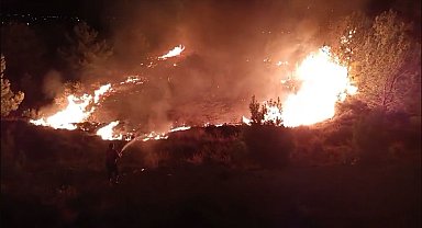 Düğün sırasında çalılık alanda yangın çıktı: Ormana sıçramadan söndürüldü