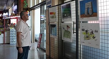 Dünya Barış Günü sergisi terminalde vatandaşlarla buluşuyor