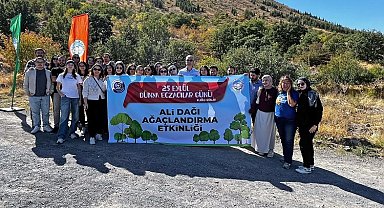 Dünya Eczacılar Günü'nde Ali Dağı'na fidan ektiler