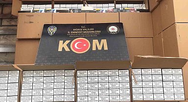 Düzce'de 4 milyon 700 bin kaçak makaron ele geçirildi