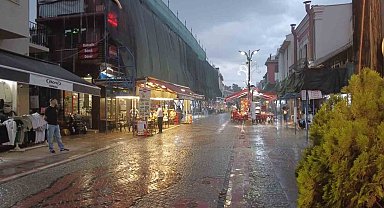 Edirne'de sağanak yağış