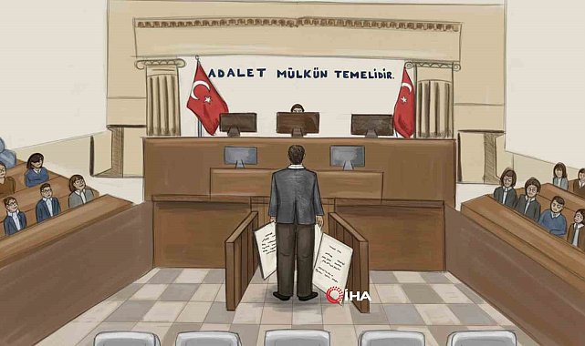 Ekrem İmamoğlu'nu mahkeme salonunda resmetti