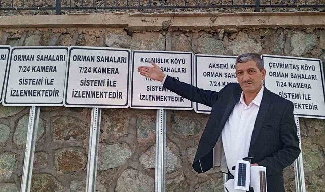 Elazığ'da alkışlanacak hareket: Muhtar ormanlık alanlara kamera sistemi taktırdı