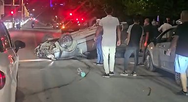 Elazığ'da kontrolden çıkan otomobil takla attı: 1 yaralı