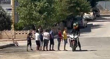 Elazığ'da motorcuyla çocukların renkli anları