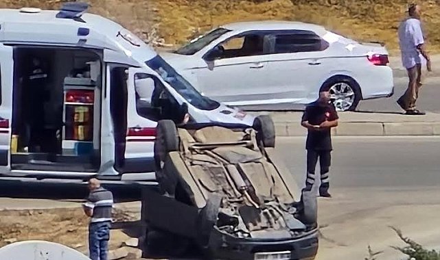 Elazığ'da otomobil takla attı: 1 yaralı