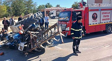 Elazığ'da traktör devrildi: 2 yaralı