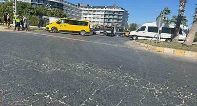 Elektrikli bisiklete ticari taksi çarptı, 3 Alman vatandaşı yaralı