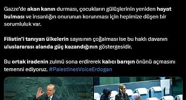 Emine Erdoğan'dan Cumhurbaşkanı Erdoğan'ın BM'deki hitabına ilişkin paylaşım: