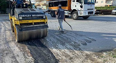 Erenler'de fiber internet çalışmalarının ardından asfalt çalışması başladı