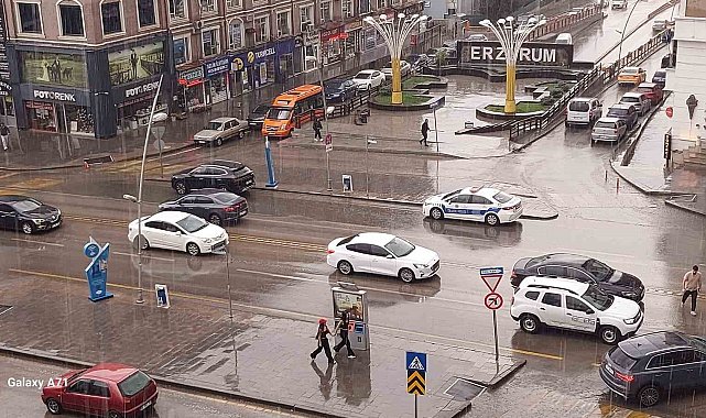 Erzurum yağmurla serinledi