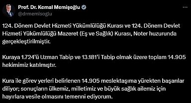 Eş ve Sağlık kurası gerçekleşti