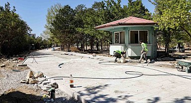 Eski DSİ yerleşkesinde millet bahçesi yapımı devam ediyor