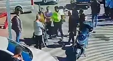 Evrak isteyen polise yumrukla karşılık verdi