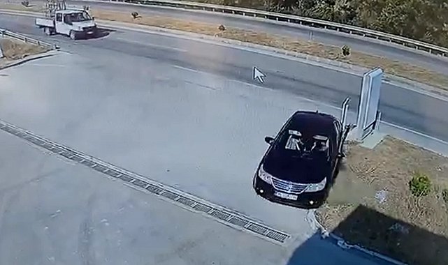 Faciadan dönüldü, otomobil akaryakıt istasyonuna sürüklendi