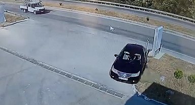 Faciadan dönüldü, otomobil akaryakıt istasyonuna sürüklendi