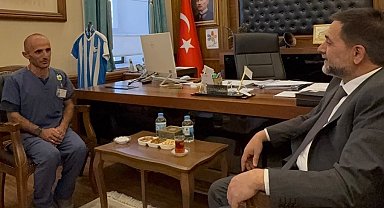 Fenomen çobandan Başkan Uçar'a çat kapı ziyaret